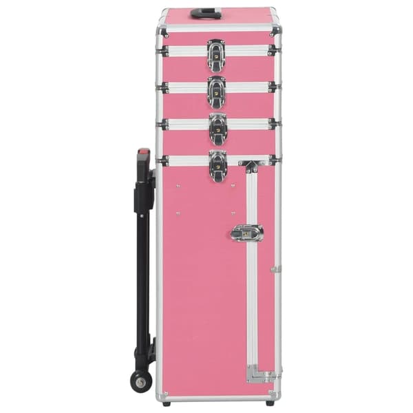 vidaXL Sminklåda aluminium rosa Rosa