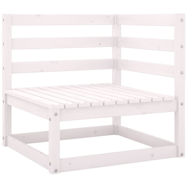vidaXL Loungegrupp med dynor 4 delar massiv furu Vit