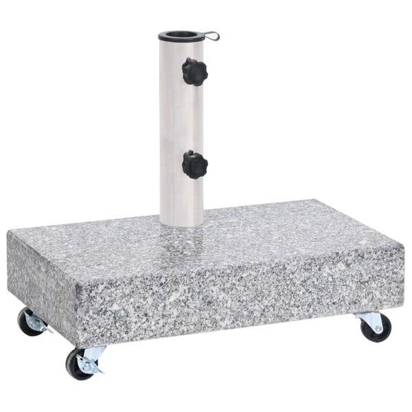 vidaXL Parasollfot ljusgrå 45x25x8,3 cm granit grå