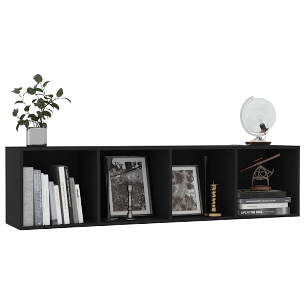 vidaXL Bokhylla/TV-bänk svart 143x30x36 cm Svart