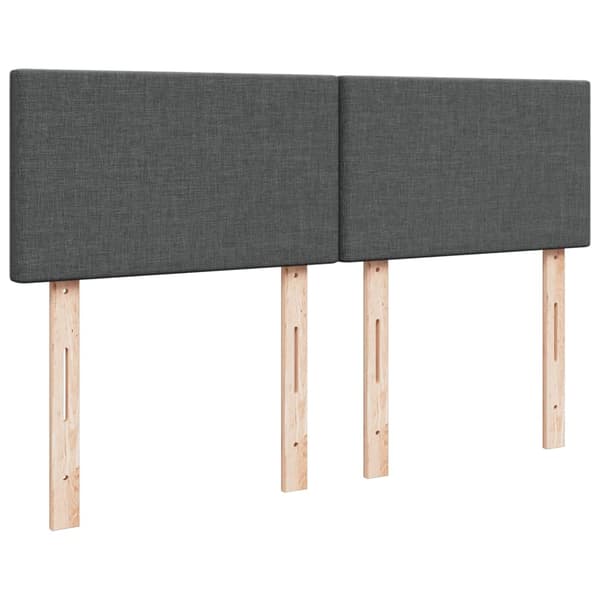 vidaXL Ramsäng med madrass mörkgrå 140x200 cm tyg Grå