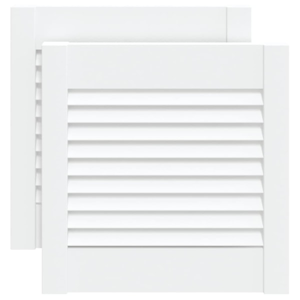 vidaXL Skåpluckor lamelldesign 2 st vit 39,5x39,4 cm massiv furu Vit