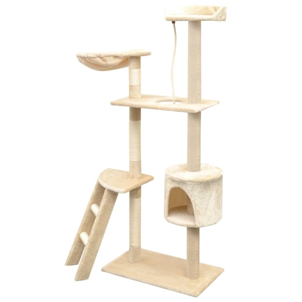 vidaXL Klösträd med klöspelare i sisal 150 cm beige Beige