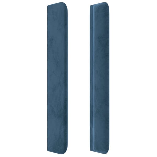 vidaXL Sänggavel LED mörkblå 103x16x118/128 cm sammet Blå