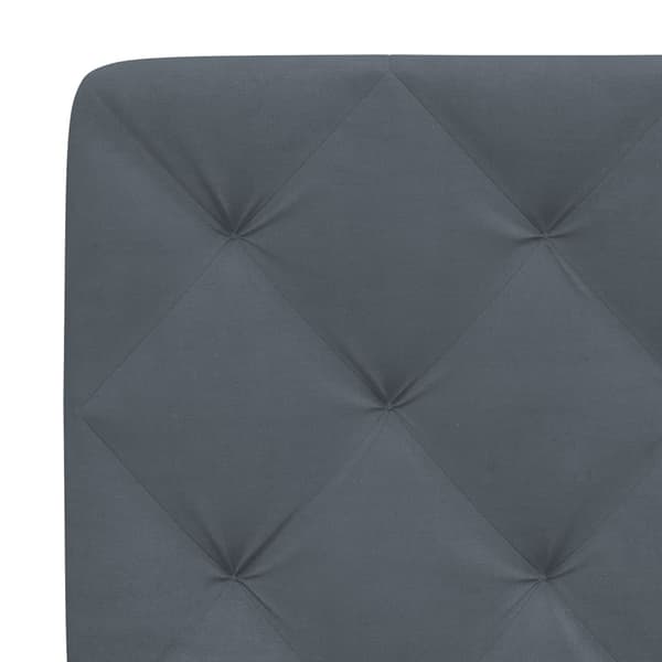 vidaXL Sängram med LED-belysning mörkgrå 200x200 cm sammet Grå