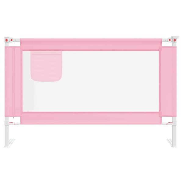 vidaXL Sängskena för barn rosa 120x25 cm tyg Rosa