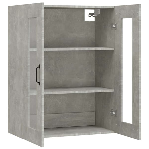 vidaXL Väggskåp betonggrå 69,5x34x90 cm Grå