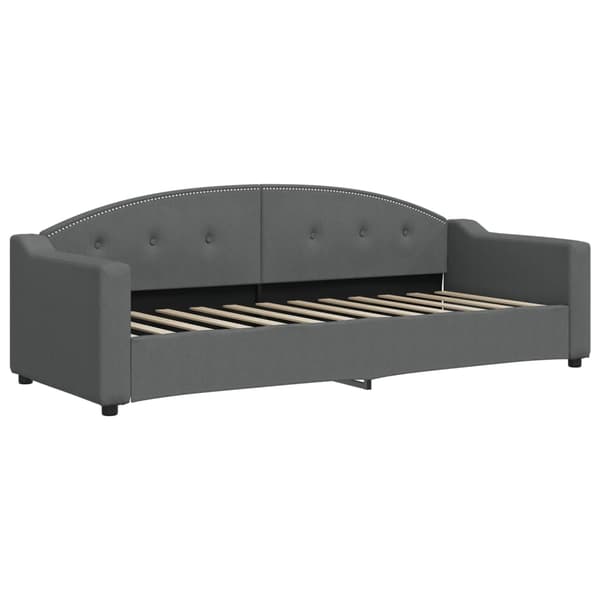 vidaXL Dagbädd med madrass mörkgrå 80x200 cm tyg Grå