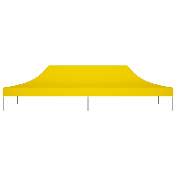 vidaXL Tak till partytält 6x3 m gul 270 g/m² Gul