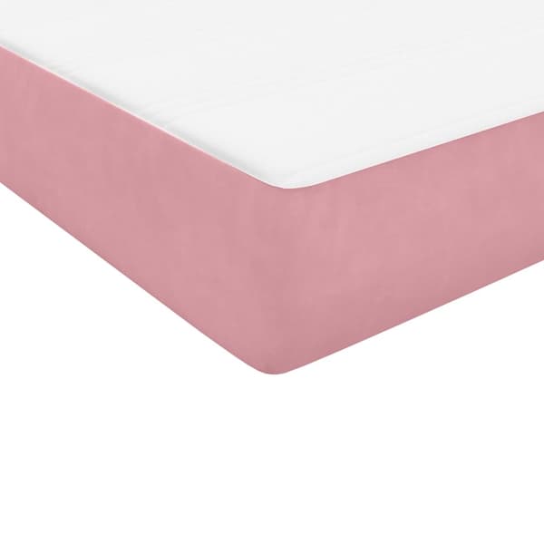 vidaXL Ramsäng med madrass rosa 160x210 cm sammet Rosa