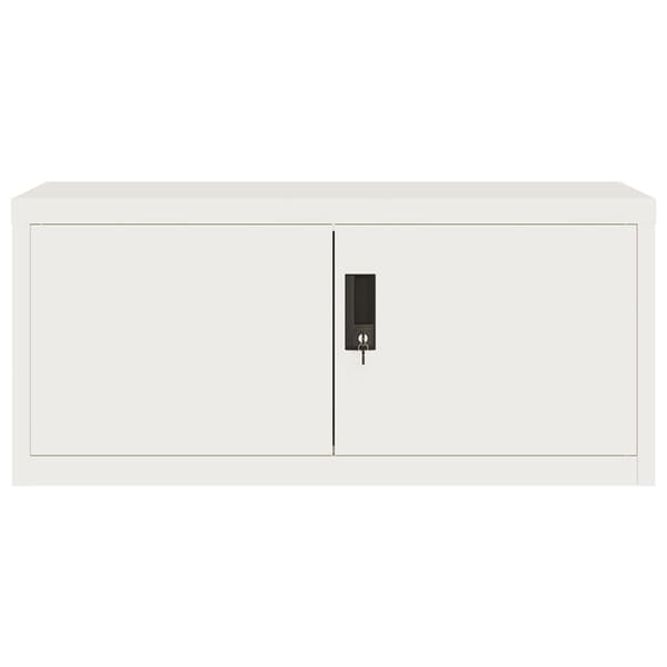 vidaXL Dokumentskåp vit 90x40x145 cm stål Vit