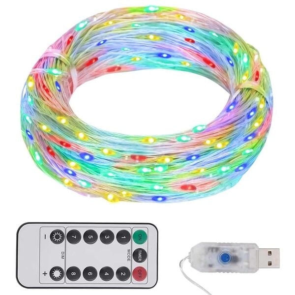 vidaXL Ljusslinga med 300 LED flerfärgad 30 m multifärg