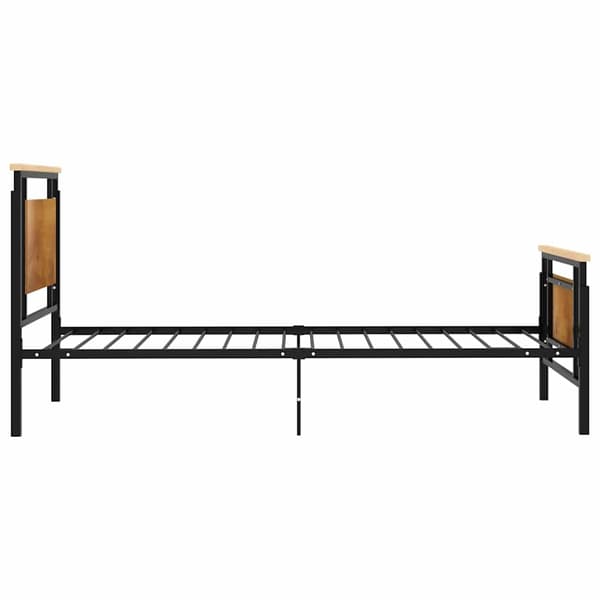 vidaXL Sängram metall 100x200 cm Svart