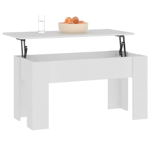 vidaXL Soffbord vit 101x49x52 cm konstruerat trä Vit