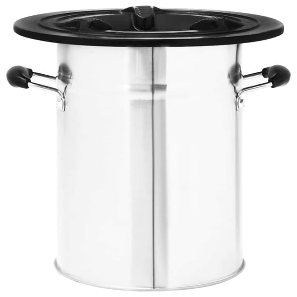 vidaXL Vedeldad campingspis silver 51,5x35x30,5 cm rostfritt stål Silver