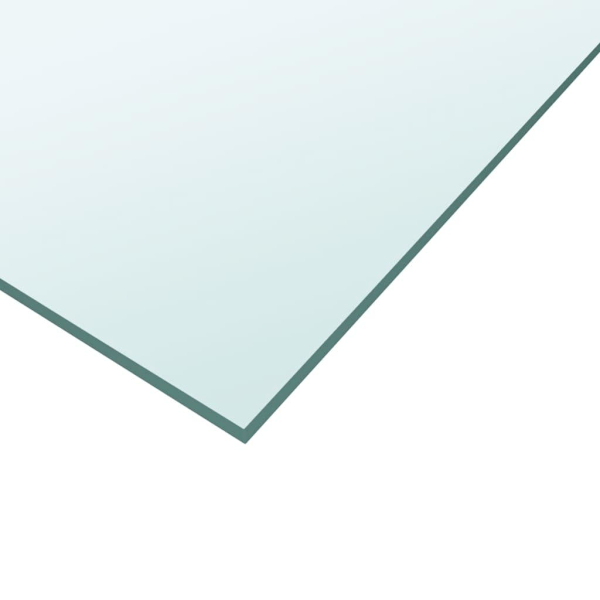 vidaXL Bordsskiva genomskinlig 60x60 cm härdat glas Transparent