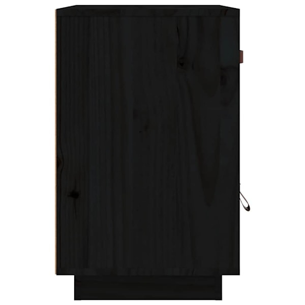 vidaXL Sängbord 2 st svart 40x34x55 cm massiv furu Svart