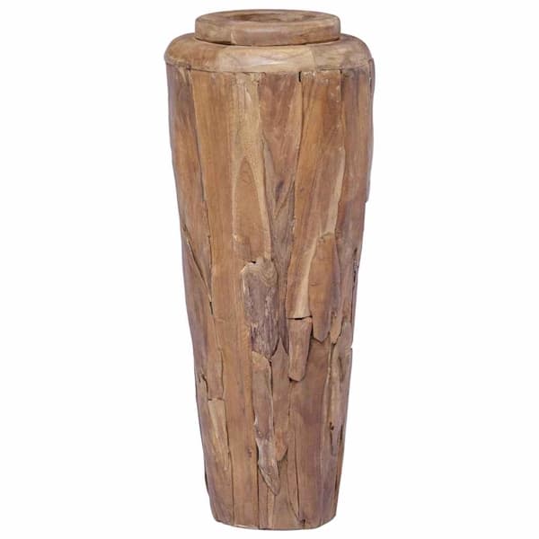vidaXL Dekorativ vas 40x100 cm massiv teak Brun
