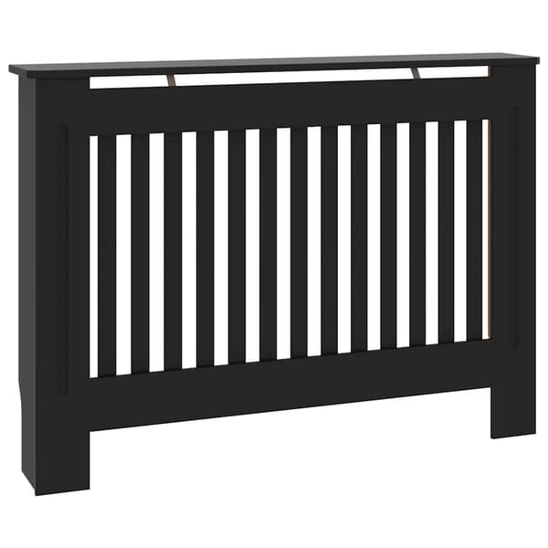 vidaXL Elementskydd svart 112x19x81,5 cm MDF Svart