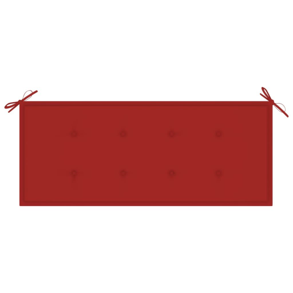 vidaXL Bänkdyna för trädgården röd 120x50x3 cm oxfordtyg Röd