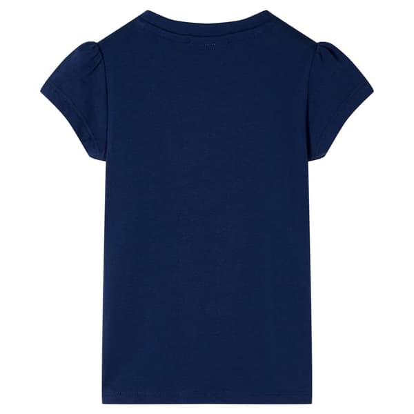 vidaXL T-shirt för barn marinblå 104 Blå