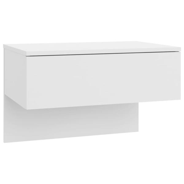 vidaXL Väggmonterade sängbord 2 st vit högglans Vit