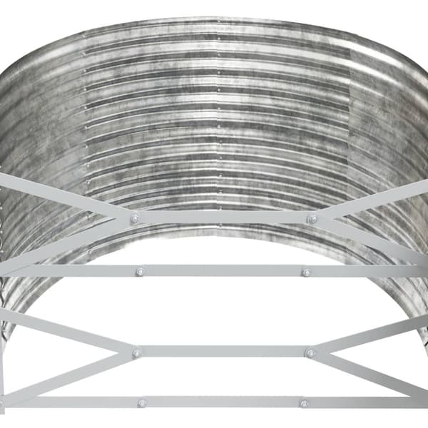 vidaXL Odlingslåda pulverlackerat stål 249x100x68 cm silver Silver