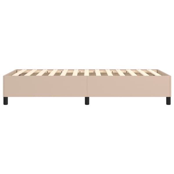 vidaXL Sängram cappuccino 100x200 cm konstläder Brun
