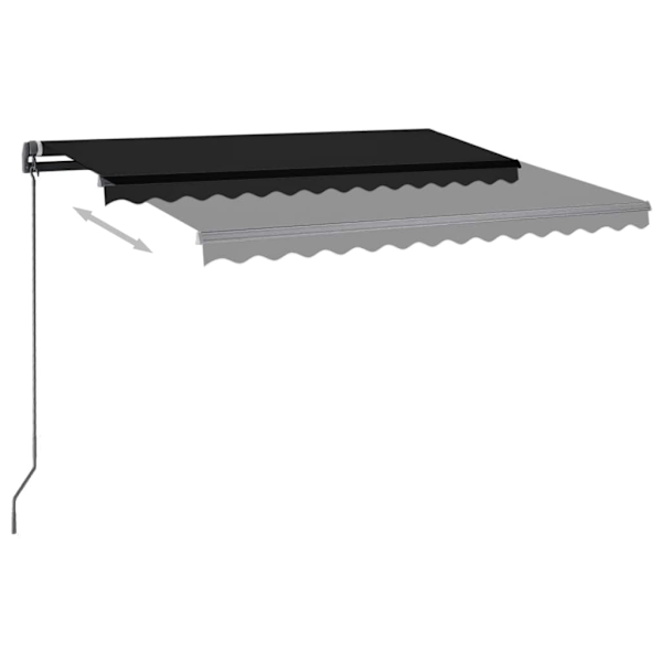 vidaXL Automatisk markis med vindsensor & LED 3x2,5 m antracit Antracit