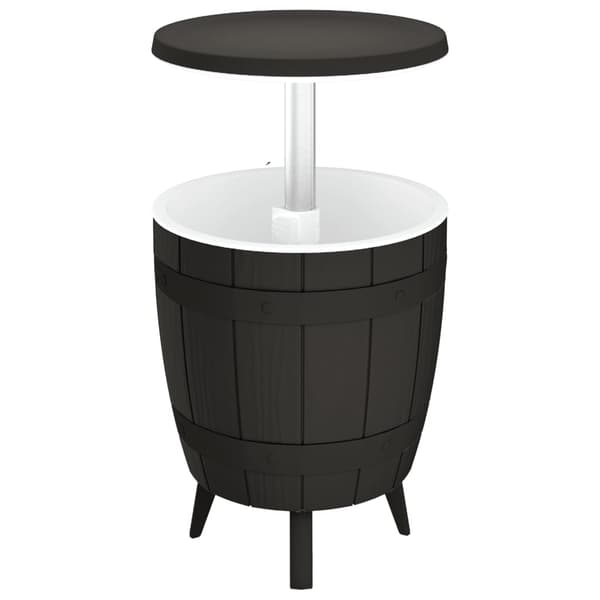 vidaXL 3-i-1 bord med kyl svart polypropen art