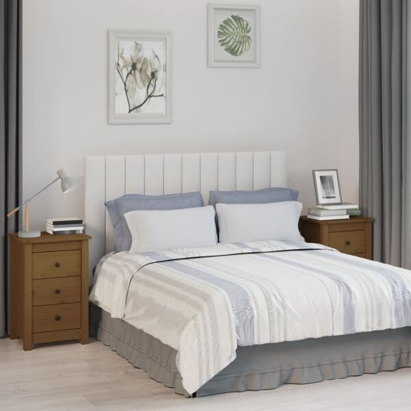 vidaXL Sängbord 2 st honungsbrun 40x35x61,5 cm massiv furu Brun