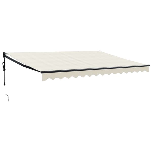 vidaXL Automatisk infällbar markis gräddvit 4x3 m Kräm