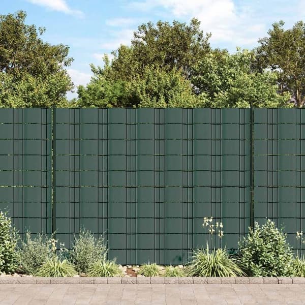 vidaXL Insynsskyddslist PVC 70x0,19 m Grön Grön