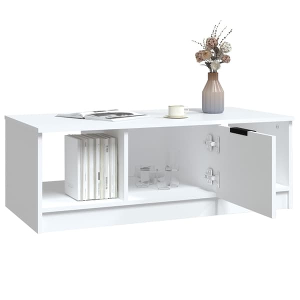 vidaXL Soffbord vit 102x50x36 cm konstruerat trä Vit