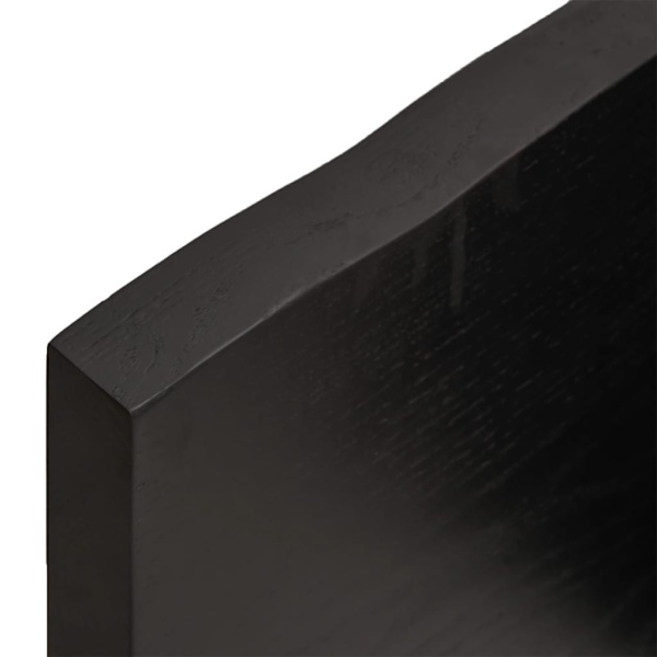 vidaXL Bordsskiva mörkbrun 180x60x(2-4) cm behandlad massiv ek Brun