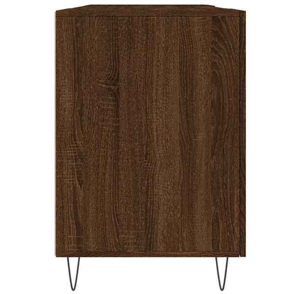 vidaXL Skrivbord brun ek 140x50x75 cm konstruerat trä Brun