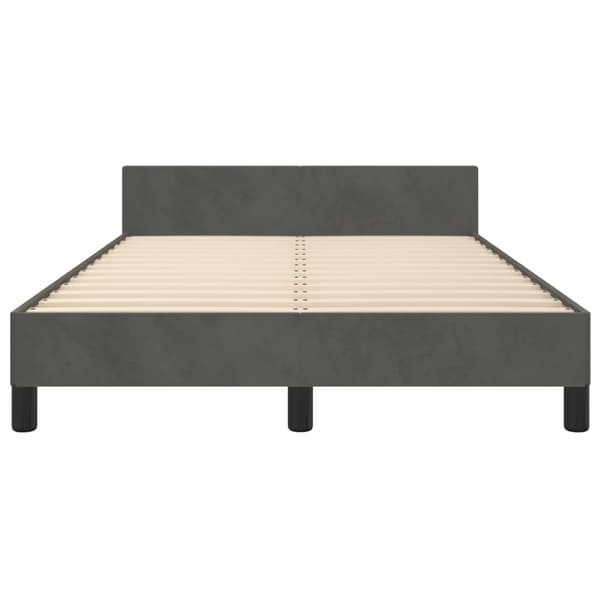 vidaXL Sängram utan madrass mörkgrå 120x200 cm sammet Grå