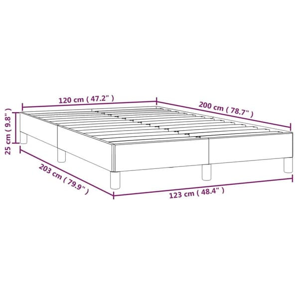 vidaXL Sängram vit 120x200 cm konstläder Vit