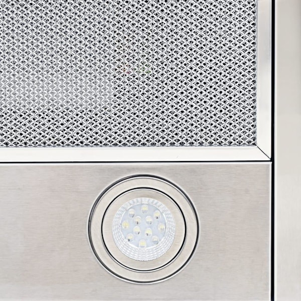 vidaXL Väggmonterad köksfläkt med LCD 756 m³/tim LED Silver