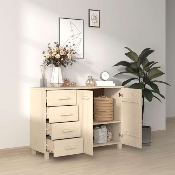 vidaXL Skänk HAMAR honungsbrun 113x40x80 cm massiv furu Brun