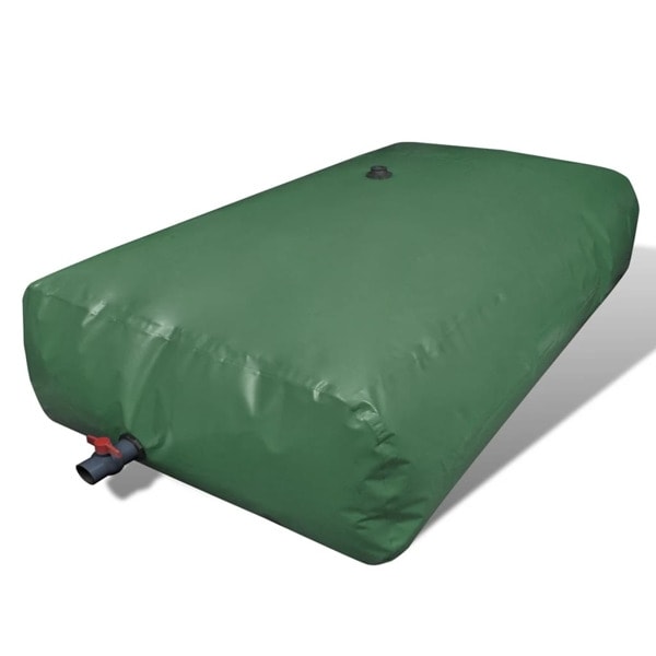 vidaXL Hopvikbar vattenbehållare PVC 3000 L Grön