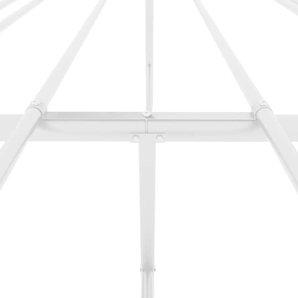 vidaXL Sängram metall vit 150x200 cm Vit