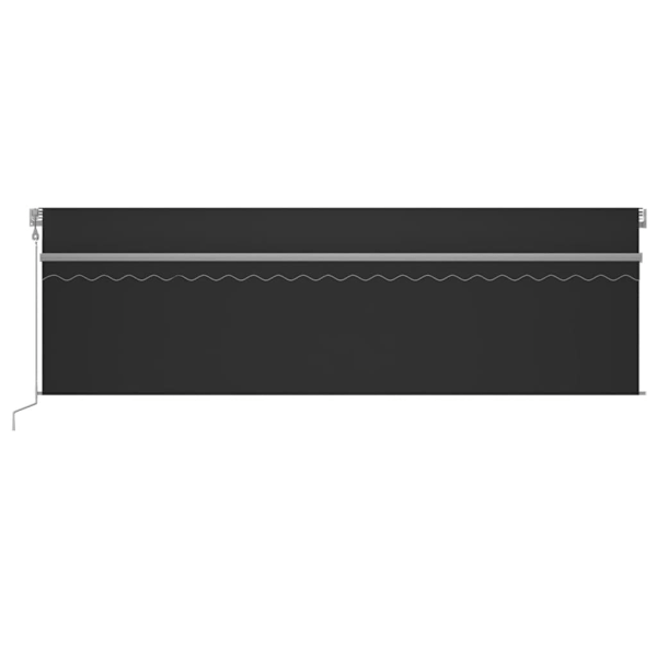 vidaXL Automatiserad markis rullgardin vindsensor LED 5x3m antracit Antracit