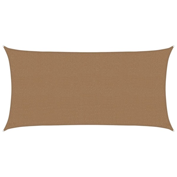 vidaXL Solsegel 160 g/m² taupe 2x4 m HDPE Taupe