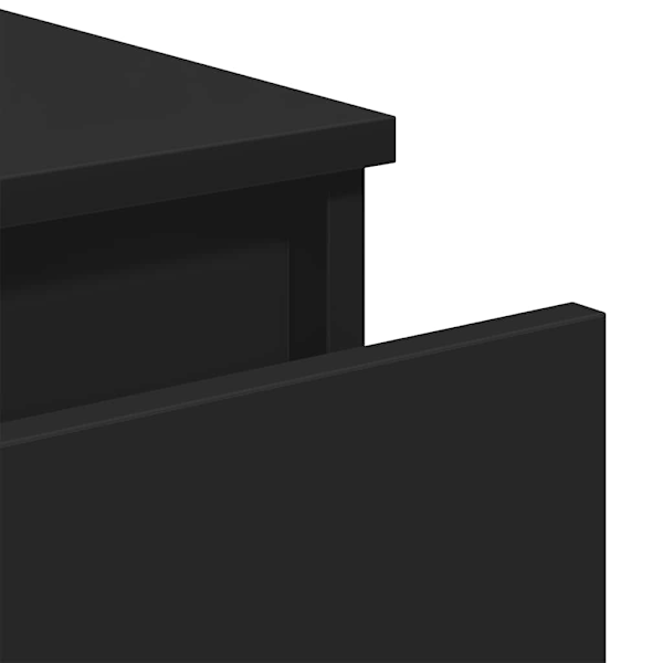 vidaXL Byrå svart 60x35x76 cm konstruerat trä Svart