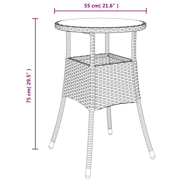 vidaXL Caféset med dynor 5 delar konstrotting svart Svart