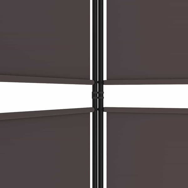 vidaXL Rumsavdelare 5 paneler brun 250x220 cm tyg Brun