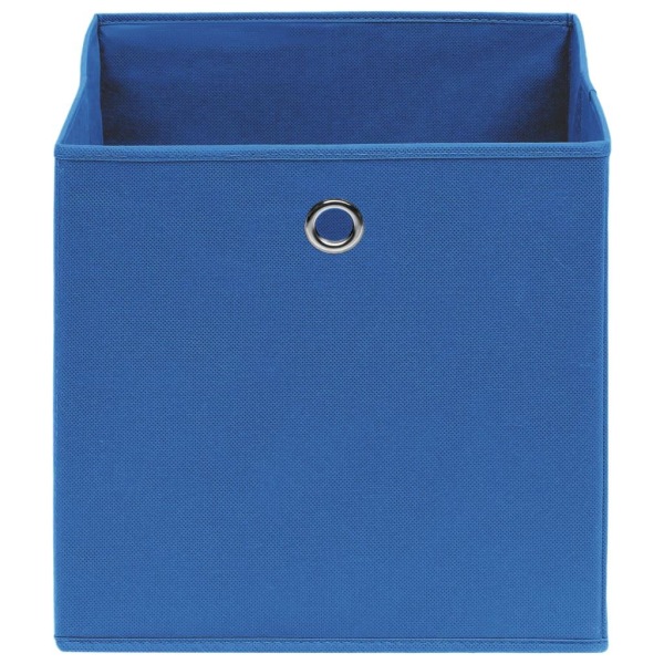 vidaXL Förvaringslådor 10 st non-woven tyg 28x28x28 cm blå Blå