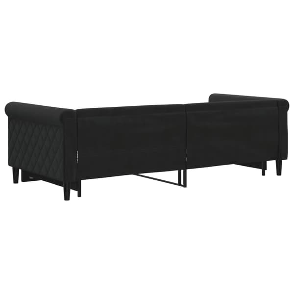 vidaXL Dagbädd utdragbar svart 90x200 cm sammet Svart