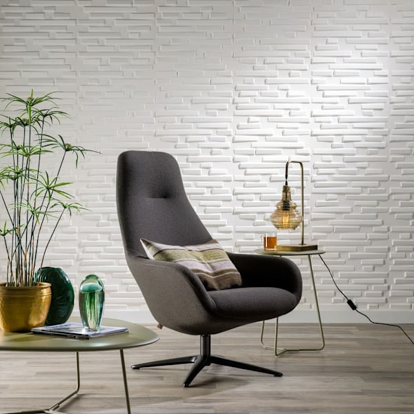 WallArt 3D Väggpaneler 24 st GA-WA13 ventura Vit